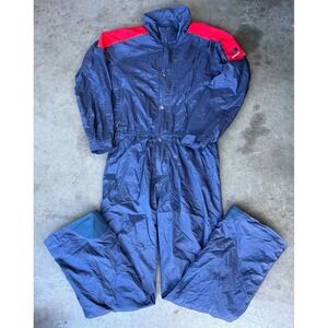 THE NORTH FACE Extreme Vintage Ski Suit Mens Sz XL Blue One Piece Snowsuit